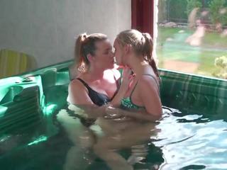 Mom and young woman adult movie in Jacuzzi, Free HD x rated clip 7c