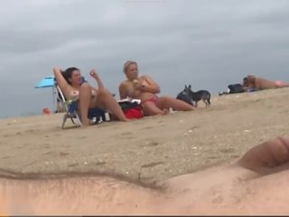 Vzrušený na byť seen podľa ženy na the moment na ejaculation/nudist pláž