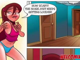 Spying behind the door - The Naughty Home Tittle 8